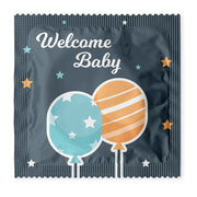 Welcome Baby Balloons Condoms: 6-Pack - C1018