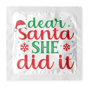 Dear Santa, She Did It Condoms: 6-Pack - CH1008