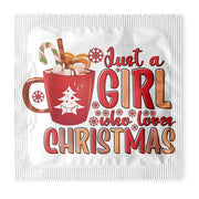 Just a Girl Who Loves Christmas Condoms: 6-Pack - CH1015