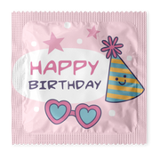 Happy Birthday Condoms: 6-Pack - Pink Hat (HB1005)