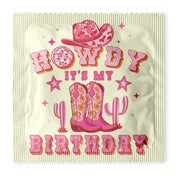 Howdy It's My Birthday Condoms: 6-Pack - HB1010