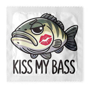 Kiss My Bass Condoms: 6-Pack - ME1070