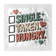 Single, Taken, Hungry Condoms: 6-Pack - R1025