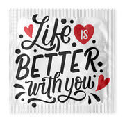 Life is Better With You Condoms: 6-Pack - V1015
