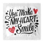 You Make My Heart Smile Condoms: 6-Pack - V1033